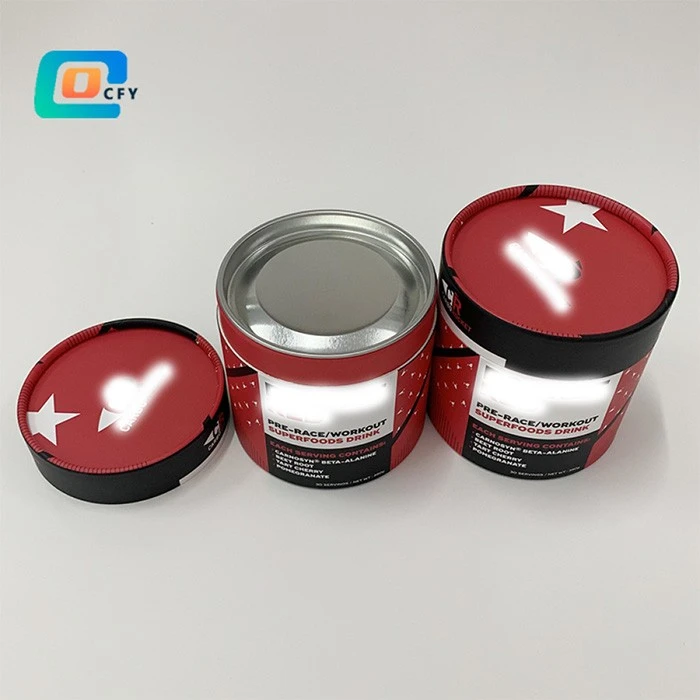 Metal Lid Food Paper Can